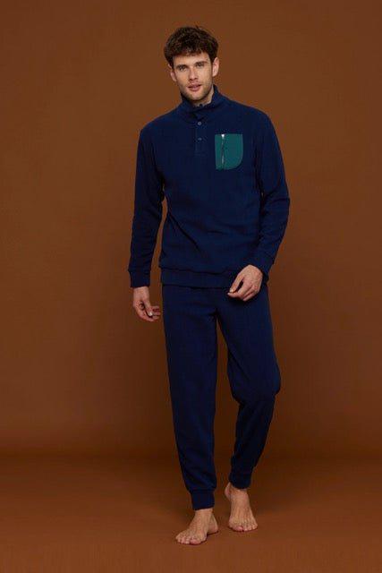 Pigiama micropile uomo conformato collo alto serafino Noidinotte FC2817 - Caos Intimo Donna - Uomo - Bambini - Casa - Noidinotte