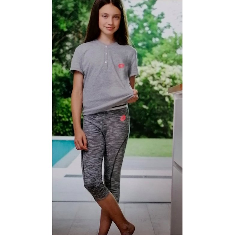 Pigiama ragazza in puro cotone Lotto maximaglia mezza manica e pinocchietto elasticizzato LP8506 - Caos Intimo Donna - Uomo - Bambini - Casa - Lotto