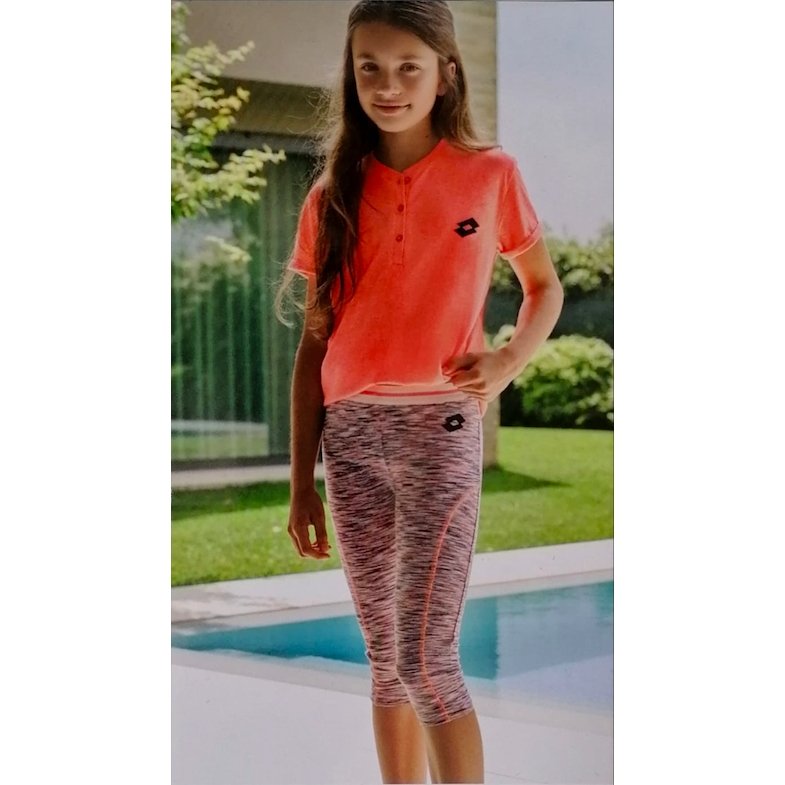 Pigiama ragazza in puro cotone Lotto maximaglia mezza manica e pinocchietto elasticizzato LP8506 - Caos Intimo Donna - Uomo - Bambini - Casa - Lotto