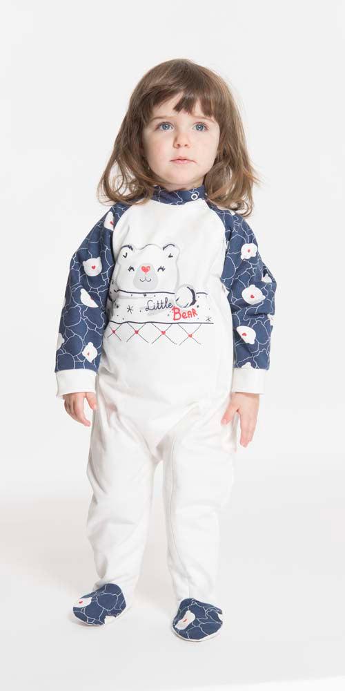 Pigiama tutone invernale neonata bambina Gary felpa Q10025 - Caos Intimo Donna - Uomo - Bambini - Casa - Gary