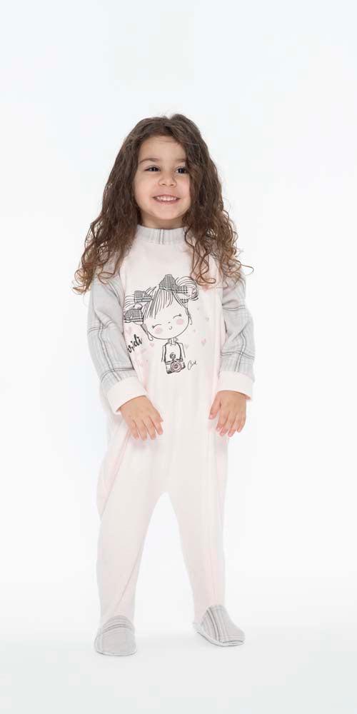 Pigiama tutone invernale neonata bambina Gary in punto Milano Q10050 - Caos Intimo Donna - Uomo - Bambini - Casa - Gary