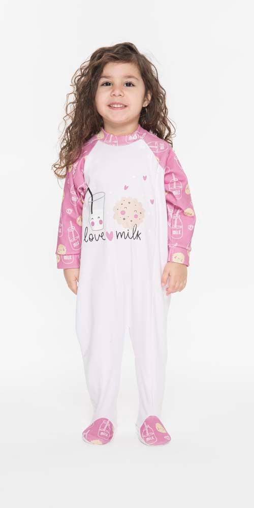 Pigiama tutone invernale neonata bambina Gary interlock Q10007 - Caos Intimo Donna - Uomo - Bambini - Casa - Gary