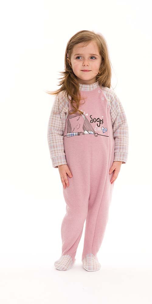 Pigiama tutone invernale neonata bambina Gary Punto Milano S10050 - Caos Intimo Donna - Uomo - Bambini - Casa - Gary