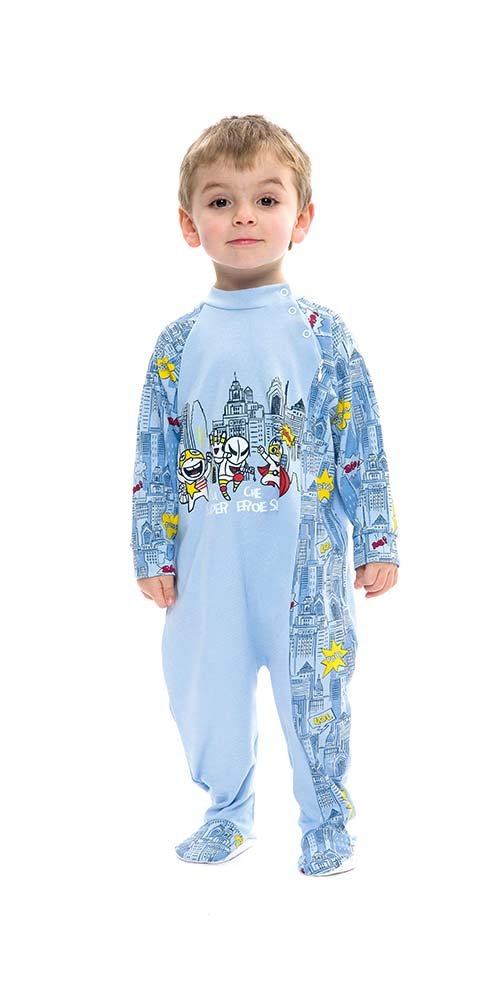 Pigiama tutone invernale neonato bambina Gary interlock S10018 - Caos Intimo Donna - Uomo - Bambini - Casa - Gary