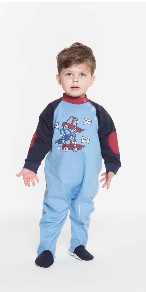 Pigiama tutone invernale neonato bambino Gary felpa Q10036 - Caos Intimo Donna - Uomo - Bambini - Casa - Gary