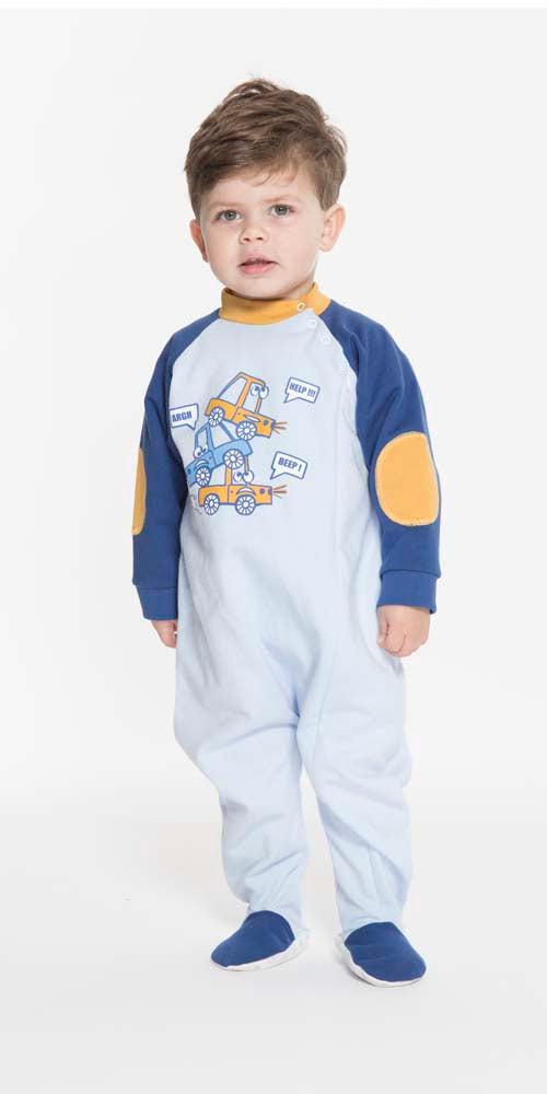 Pigiama tutone invernale neonato bambino Gary felpa Q10036 - Caos Intimo Donna - Uomo - Bambini - Casa - Gary