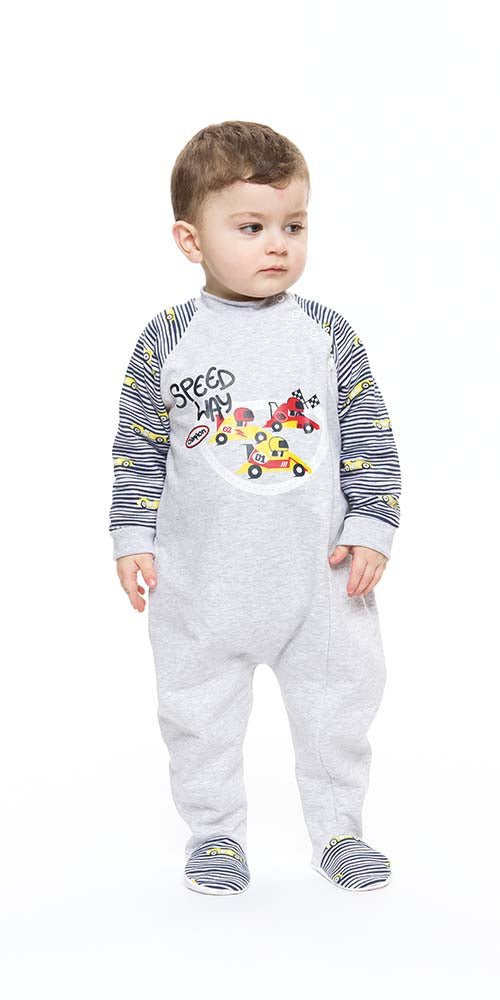 Pigiama tutone invernale neonato bambino Gary felpa S10037 - Caos Intimo Donna - Uomo - Bambini - Casa - Gary