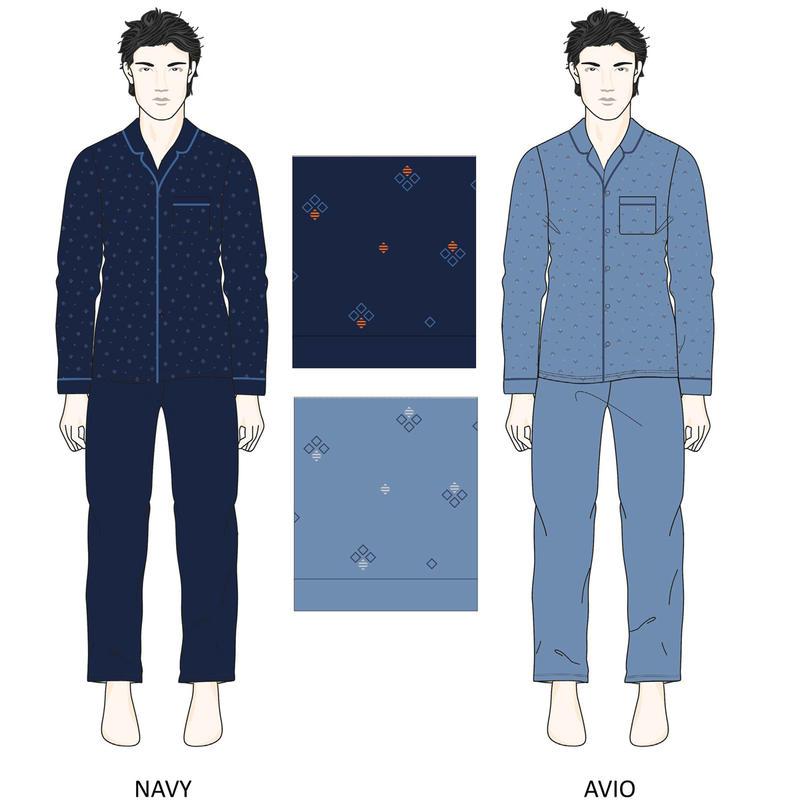Pigiama uomo aperto calibrato puro cotone Cippi 0468 - Caos Intimo Donna - Uomo - Bambini - Casa - Cippi