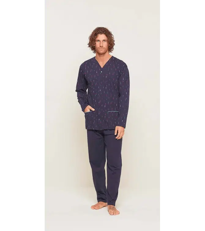 Pigiama uomo aperto Gary calibrato jersey puro cotone U60032CONF - Caos Intimo Donna - Uomo - Bambini - Casa - Gary
