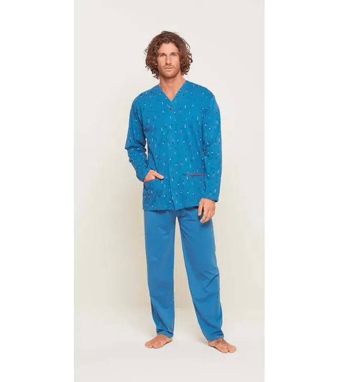 Pigiama uomo aperto Gary calibrato jersey puro cotone U60032CONF - Caos Intimo Donna - Uomo - Bambini - Casa - Gary