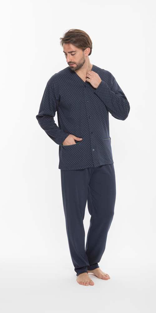 Pigiama uomo aperto invernale interlock Gary Q60004 - Caos Intimo Donna - Uomo - Bambini - Casa - Gary