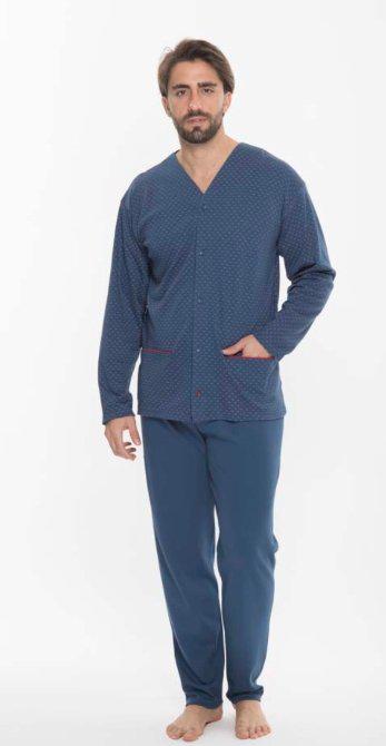 Pigiama uomo aperto invernale interlock Gary Q60004 - Caos Intimo Donna - Uomo - Bambini - Casa - Gary