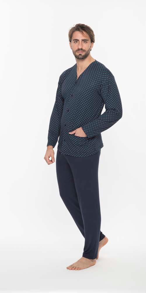 Pigiama uomo aperto invernale viscosa Gary Q60186 - Caos Intimo Donna - Uomo - Bambini - Casa - Gary