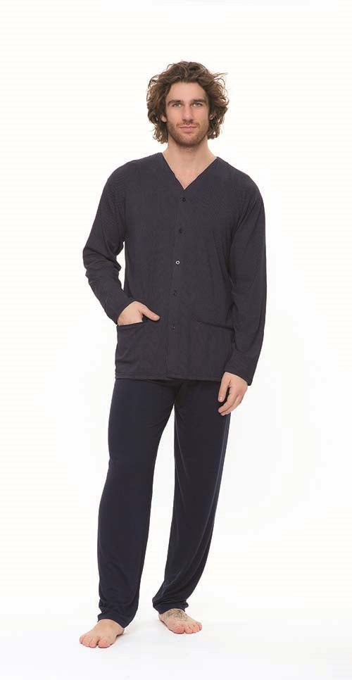 Pigiama uomo aperto invernale viscosa Gary S60132 - Caos Intimo Donna - Uomo - Bambini - Casa - Gary