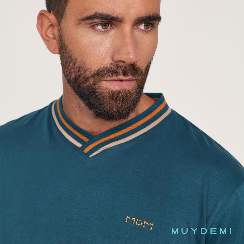 Pigiama uomo cotone a punta Muydemi 370019 - Caos Intimo Donna - Uomo - Bambini - Casa - Muydemi