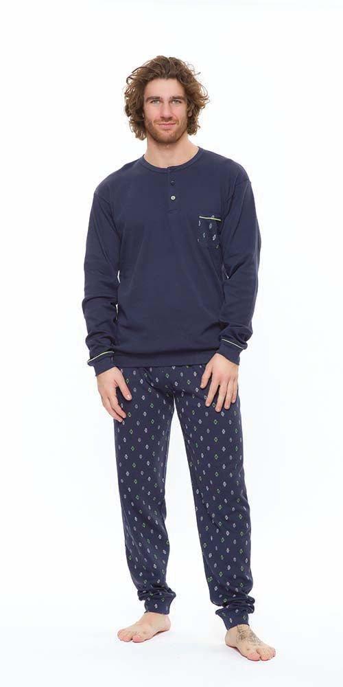 Pigiama uomo Gary calibrato invernale interlock S60031CONF - Caos Intimo Donna - Uomo - Bambini - Casa - Gary