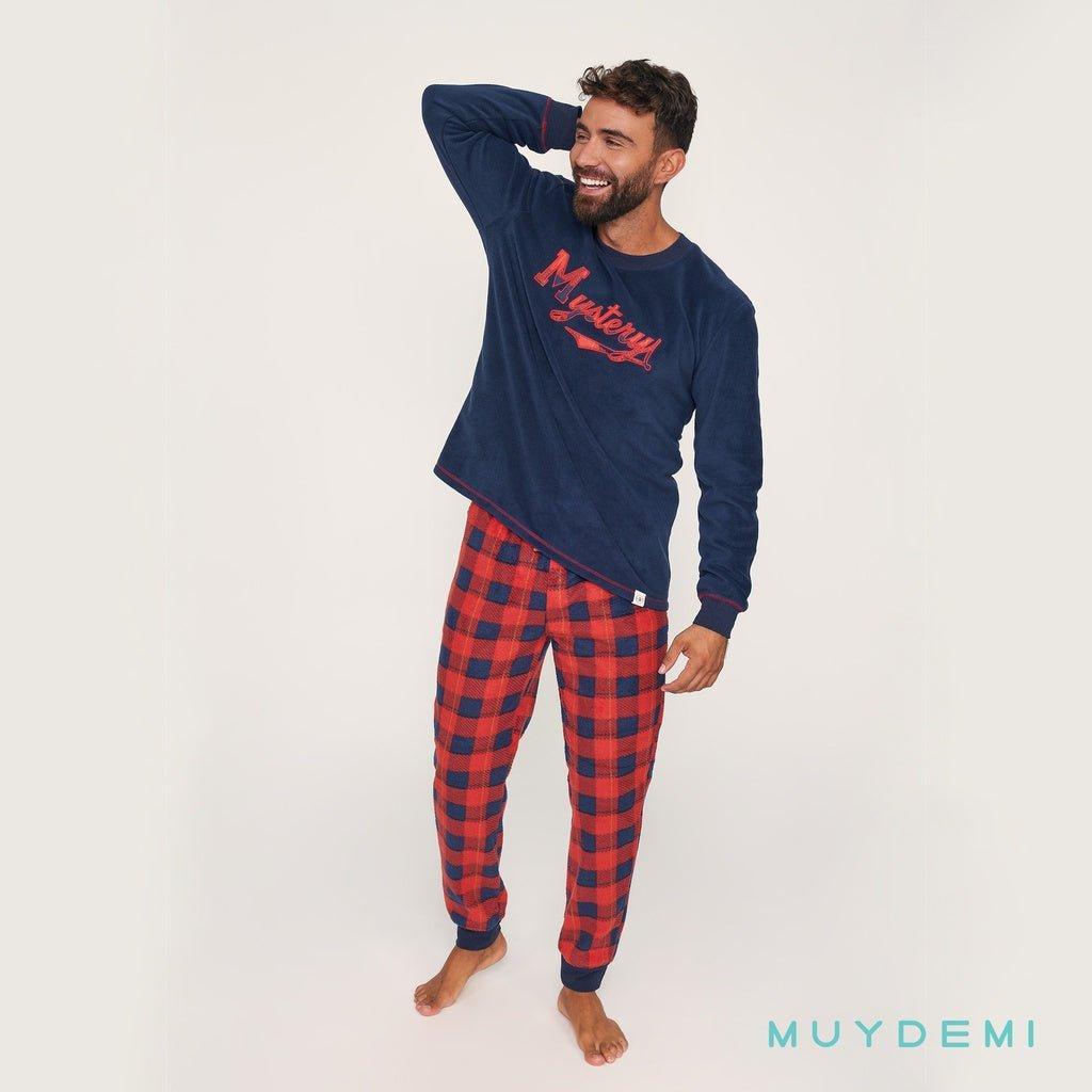 Pigiama uomo girocollo pile Muydemi 370207 - Caos Intimo Donna - Uomo - Bambini - Casa - Muydemi