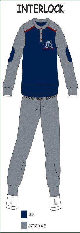 Pigiama uomo interlock caldo cotone GMV Gian Marco Venturi 89309 - Caos Intimo Donna - Uomo - Bambini - Casa - Gmv