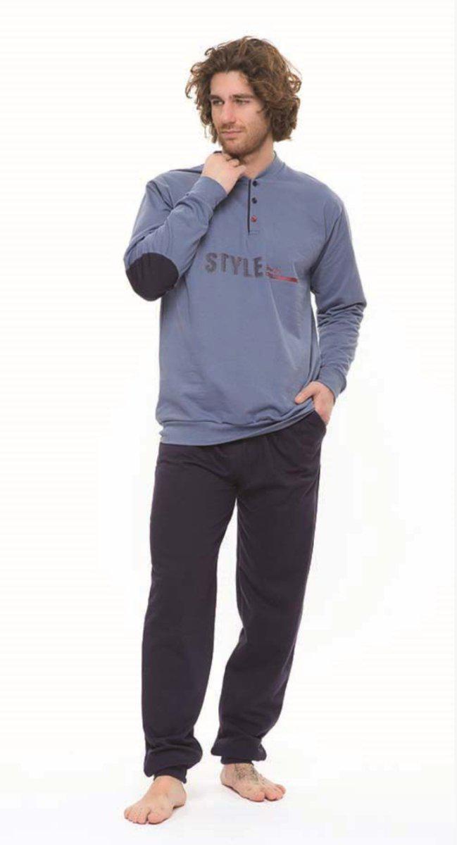 Pigiama uomo invernale collo serafino felpato Gary S60150 - Caos Intimo Donna - Uomo - Bambini - Casa - Gary