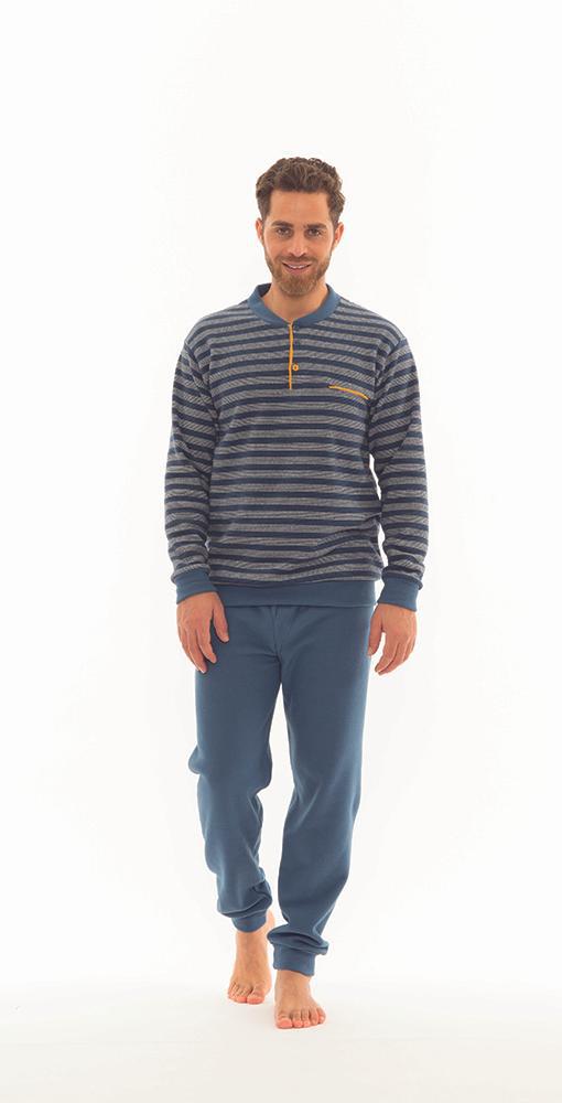 Pigiama uomo invernale collo serafino punto Milano Gary flanellato N60120 - Caos Intimo Donna - Uomo - Bambini - Casa - Gary