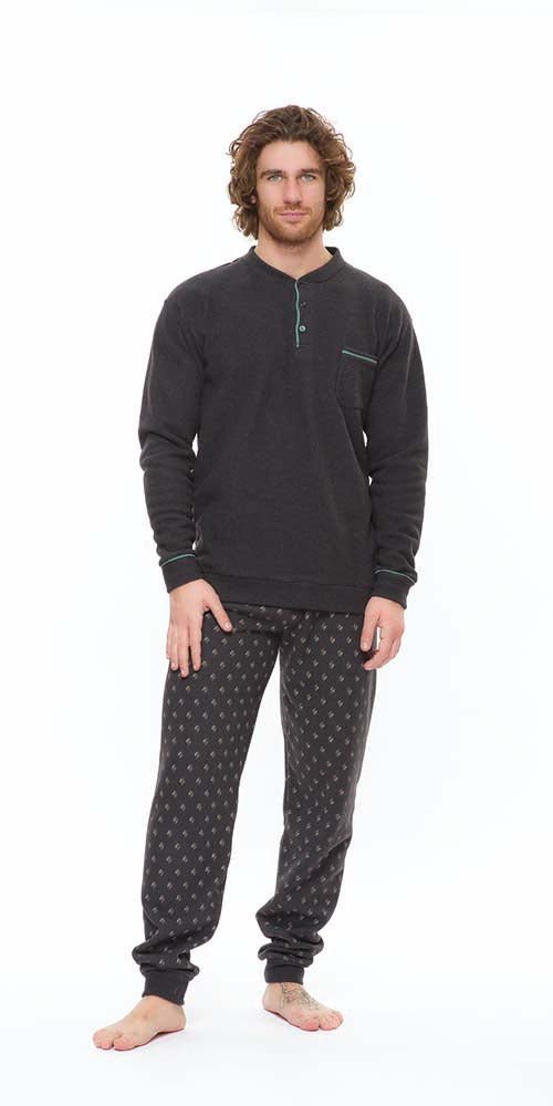 Pigiama uomo invernale collo serafino punto Milano Gary flanellato S60070 - Caos Intimo Donna - Uomo - Bambini - Casa - Gary