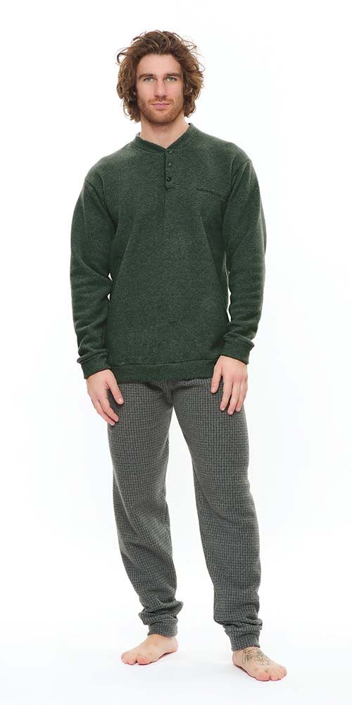 Pigiama uomo invernale collo serafino punto Milano Gary flanellato S60085 - Caos Intimo Donna - Uomo - Bambini - Casa - Gary