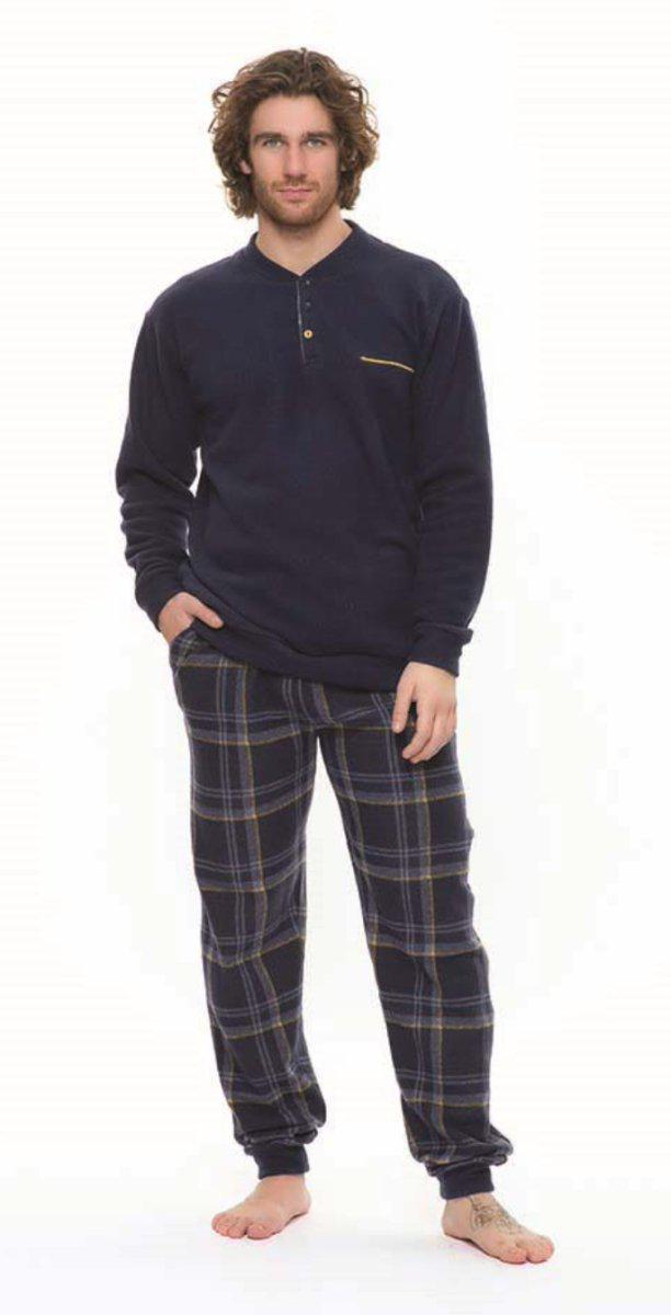 Pigiama uomo invernale collo serafino punto Milano Gary flanellato S60095 - Caos Intimo Donna - Uomo - Bambini - Casa - Gary