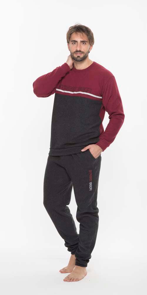 Pigiama uomo invernale girocollo punto Milano Gary flanellato Q60114 - Caos Intimo Donna - Uomo - Bambini - Casa - Gary