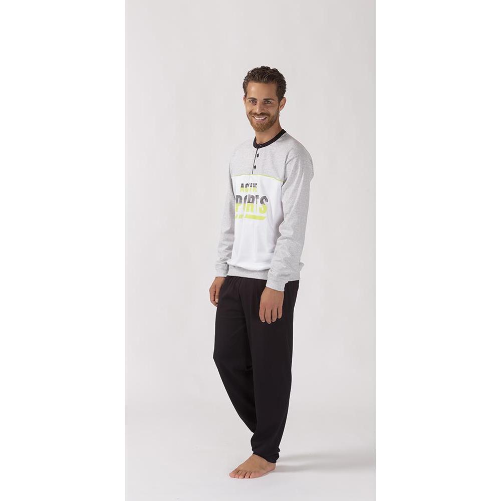 Pigiama uomo lungo Gary 100% cotone G60076 - Caos Intimo Donna - Uomo - Bambini - Casa - Gary