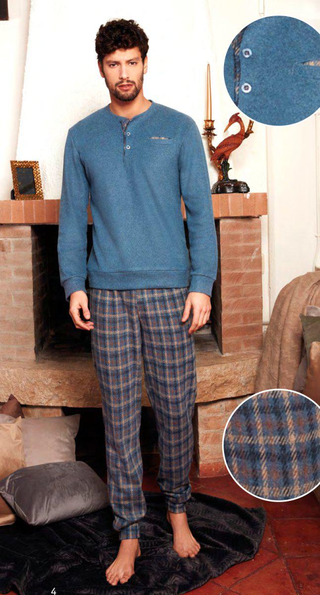 Pigiama uomo Nottingham punto milano jacquard PG41300 - Caos Intimo Donna - Uomo - Bambini - Casa - Nottingham