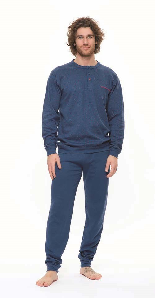 Pigiama uomo serafino invernale interlock Gary S60001 - Caos Intimo Donna - Uomo - Bambini - Casa - Gary