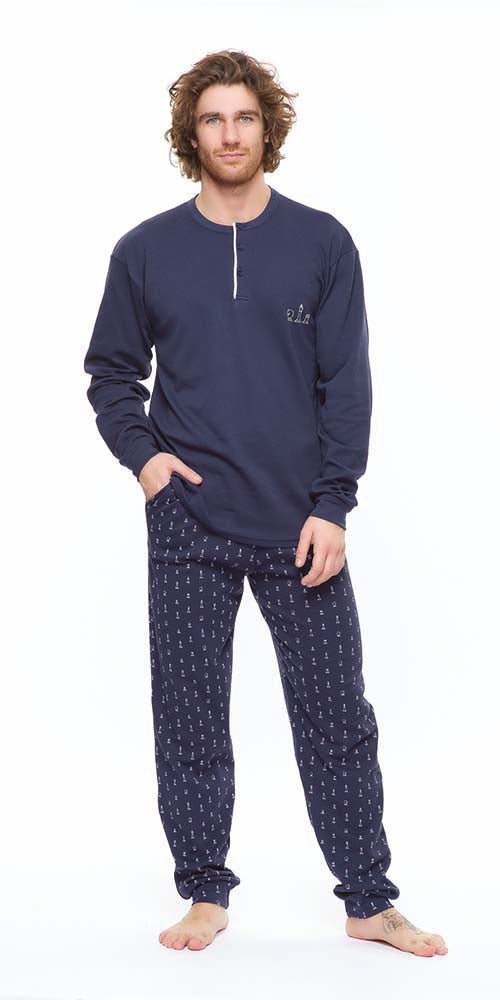 Pigiama uomo serafino invernale interlock Gary S60026 - Caos Intimo Donna - Uomo - Bambini - Casa - Gary