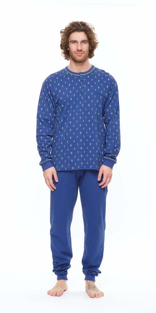 Pigiama uomo serafino invernale interlock Gary S60030 - Caos Intimo Donna - Uomo - Bambini - Casa - Gary