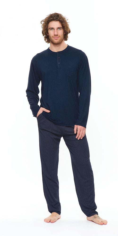 Pigiama uomo serafino invernale viscosa Gary S60131 - Caos Intimo Donna - Uomo - Bambini - Casa - Gary