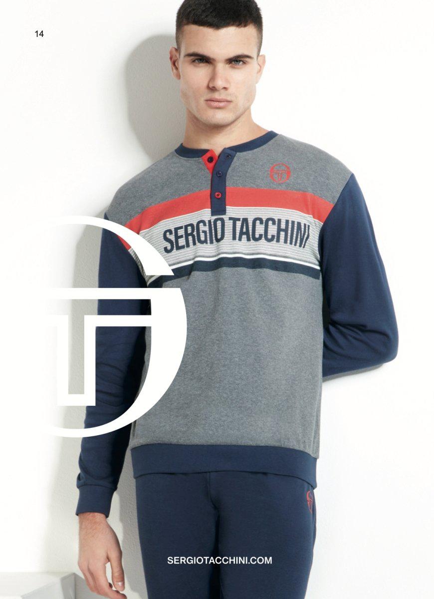 Pigiama uomo Sergio Tacchini caldo cotone interlock PG37580 - Caos Intimo Donna - Uomo - Bambini - Casa - Sergio Tacchini