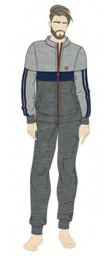 Pigiama uomo zip Nottingham pile PG41870 - Caos Intimo Donna - Uomo - Bambini - Casa - Nottingham