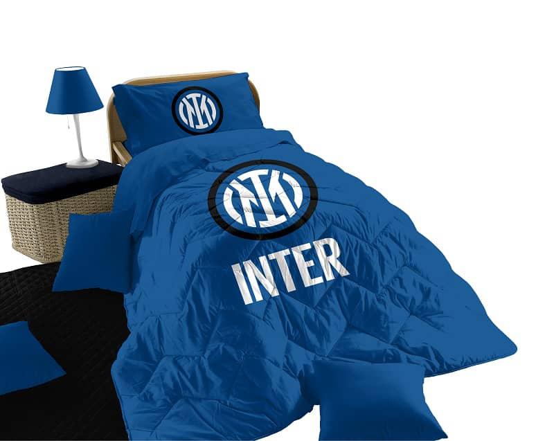 Biancheria Inter calcio, accessori Inter calcio, lenzuolo, cuscino,  trapunta, accappatoio, telo mare.