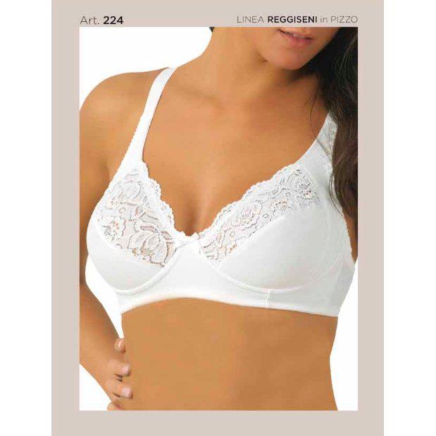 Reggiseno donna Erredi senza ferretto coppa C con inserti in pizzo 224 - Caos Intimo Donna - Uomo - Bambini - Casa - Erredi