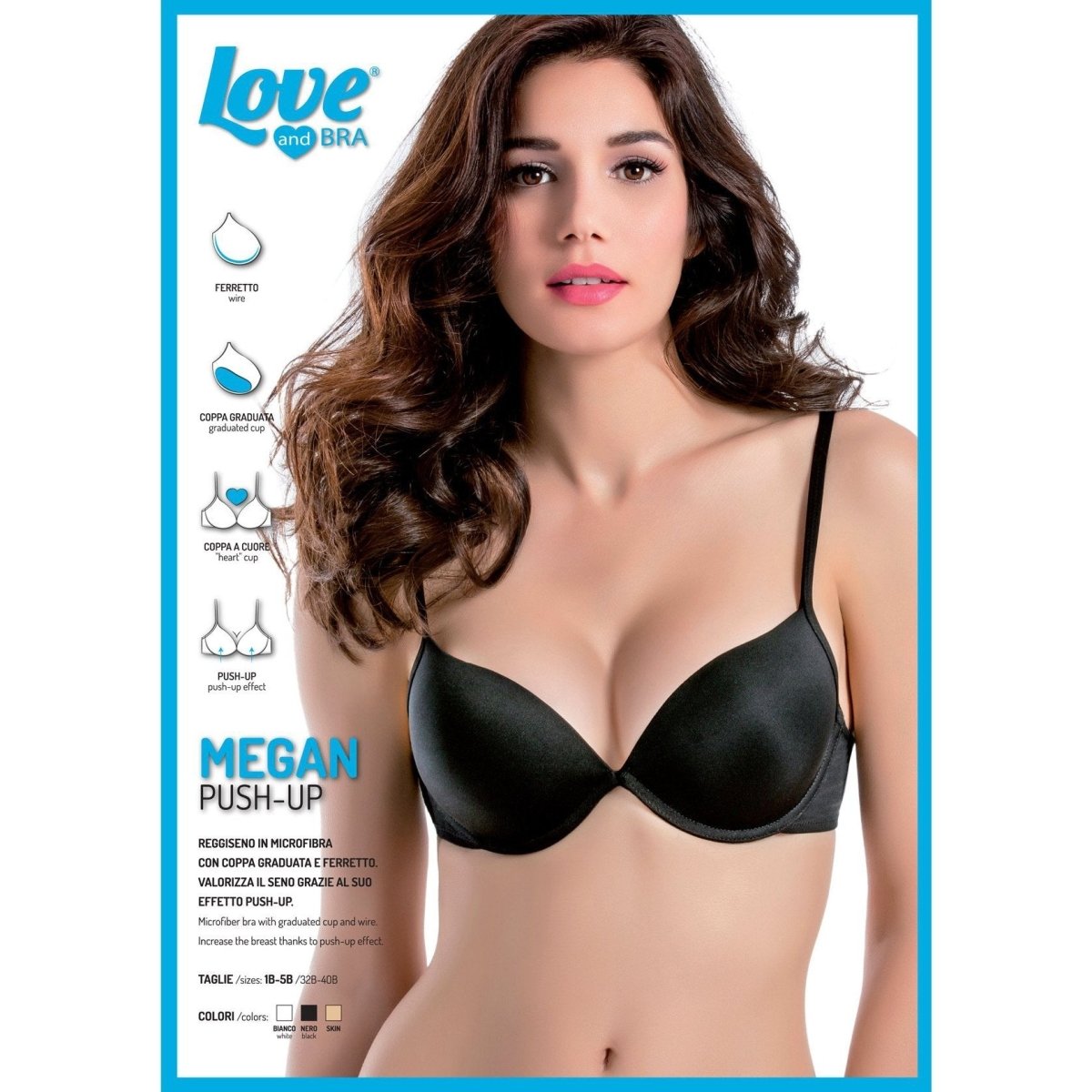 Reggiseno Sexy Love Megan modello Push Up - Caos Intimo Donna - Uomo - Bambini - Casa - Love
