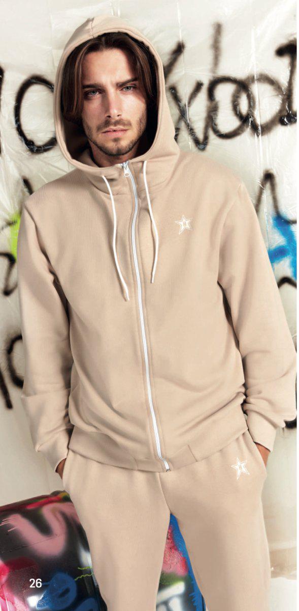 Tuta uomo zip Hollywood Milano felpata TU43059 - Caos Intimo Donna - Uomo - Bambini - Casa - Hollywood Milano