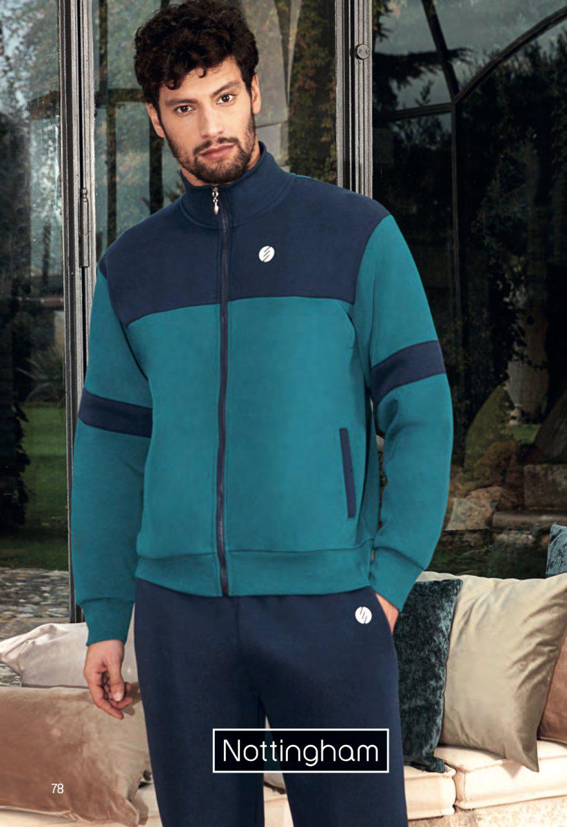 Tuta uomo zip Nottingham felpata TU41808 - Caos Intimo Donna - Uomo - Bambini - Casa - Nottingham
