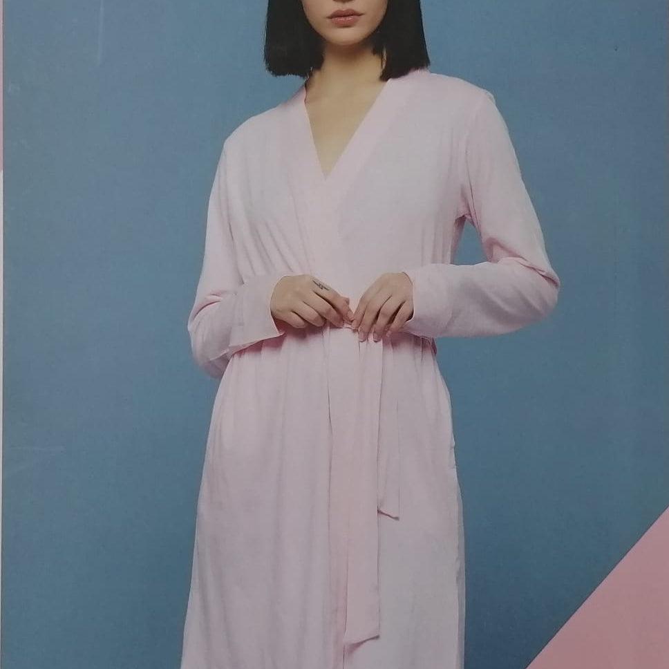 Vestaglia da notte con cintura donna manica lunga in viscosa Cippi 3416 - Caos Intimo Donna - Uomo - Bambini - Casa - Cippi